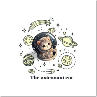 astronaut cat Posters and Art